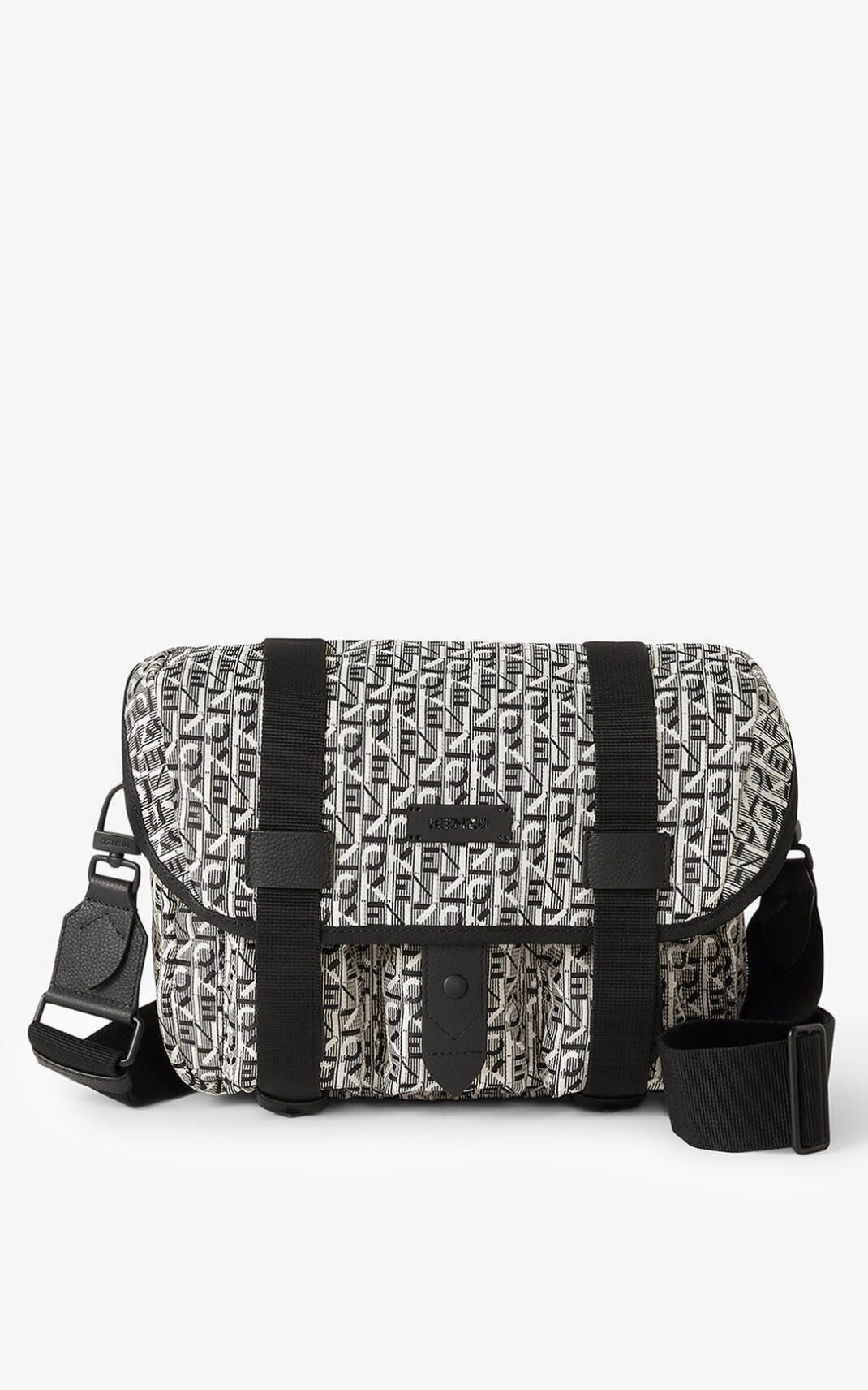 Bolsa Tiracolo Kenzo Courier small jacquard Masculino - Cinzentas | 501IJQCMX